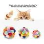 GLOGLOW Pet Balls Toys, Cat Colorful Handmade Plush Bouncy Ball with Catnip Interactive Bell Toys for Cats Kitten Training Playing Chewing GLOGLOW Pet Balls Toys, Cat Colorful Handmade Plush Bouncy Ball with Catnip Interactive Bell Toys for Cats Kitten Training Playing Chewing