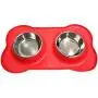 YinQin Bone Shape Dog Bowls Stainless Steel Dog Bowl with No Spill Non-Skid Silicone Mat Pet Bowls Set of 2 for Food and Water Feeder Bowls for Small Dogs Feeder Bowl for Pets, Cats YinQin Bone Shape Dog Bowls Stainless Steel Dog Bowl with No Spill Non-Skid Silicone Mat Pet Bowls Set of 2 for Food and Water Feeder Bowls for Small Dogs Feeder Bowl for Pets, Cats