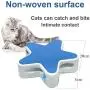 NightyNine Cat Feather Toys Rotating Interactive Cat Toy Box, Intelligent Timing 360° Automatic Rotating Five Pointed Star Toy Box for Cats Fun Training Hunting Catching