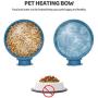 ZLCA Pet Water Heated Bowl for Dogs, Cats, Chickens, Ducks - Pet Thermal Bowls Heating Dog Bowl Feeder Puppy Food Water Heat Bowl, Removable Hanging Rabbit Bird Food Basin