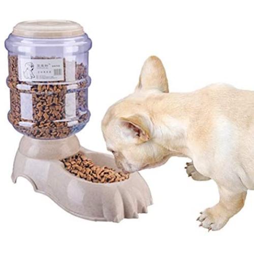 kathson Automatic Cats Dogs Feeding Food Dispenser Natural Gravity Feeding Supplies for Kitten Puppy Large Small and Medium-Sized Pet Feeding,1 Gallon