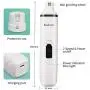 Rodzon Dog Nail Grinder, Professional 2-Speed Electric Rechargeable Pet Nail Trimmer 3 Ports Quiet Painless Paws Grooming Smoothing for Small Medium Large Dogs & Cats & Pets