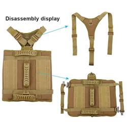 PET ARTIST Tactical Dog Harness with 3 Handles & 3 Leash Clips & 2 Metal Buckles, Military Working Dog Molle Vest with Pouches & Patches, No Pull Dog Training Harness for Medium Large Dogs,M/L