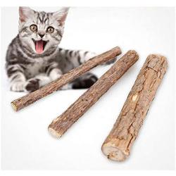 Pudwy 10/15/20/25/50 pcs Natural Catnip Pet Cat Toy Molar Toothpaste Branch Cleaning Teeth Silver Vine Cat Snacks Sticks