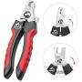 BAIRUI Dog Nail Clippers and Heavy Duty Nail Clipper for Large Dogs,Professional Nail Trimmer for Dogs and Cats,Pet Nail Trimmer with Safety Guard to Avoid Over-Cutting Nails & Free Nail File