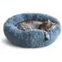 Whiskers & Friends Cat Dog Bed Calming Soft Plush Faux Fur Shag Donut Comfort Cuddler Improve Sleep - Up to 25 Pounds - Gentle Delicate Wash, Air Delicate Dry (Navy-Gray) Whiskers & Friends Cat Dog Bed Calming Soft Plush Faux Fur Shag Donut Comfort Cuddler Improve Sleep - Up to 25 Pounds - Gentle Delicate Wash, Air Delicate Dry (Navy-Gray)