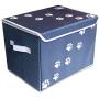 Feline Ruff Large Dog Toys Storage Box. 16'' x 12'' inch Pet Toy Storage Basket with Lid. Perfect Collapsible Canvas Bin for Cat Toys and Accessories Too!