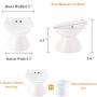 Lollimeow Ceramic Raised Cat Bowls, Elevated Food or Water Bowls, Stress Free, Backflow Prevention, Dishwasher and Microwave Safe, Lead & Cadmium Free