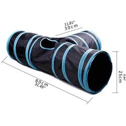 MaruPet Pet Cat Tunnel - Collapsible 3 Way Play Toy and 5 Way Play Toy- Tube Fun for Rabbits, Kittens, and Dogs