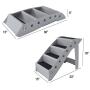 PETMAKER Folding Plastic Nonstick Pet Stairs, Durable Indoor or Outdoor