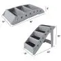 PETMAKER Folding Plastic Nonstick Pet Stairs, Durable Indoor or Outdoor