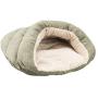 Sleep Zone Faux Suede Cuddle Cave Dog Bed - Fabric Bottom - 22X17 Inches / Sage / Attractive, Durable, Comfortable, Washable. By Ethical Pets