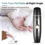rabbitgoo Dog Nail Grinder Electric Nail Trimmer Quiet Rechargeable Pet Nail File Gentle Painless Paws Grooming Trimming Smoothing for Small Medium Dogs Cats Rabbit Puppies Portable Nail Claw Clippers
