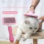 None branded Dog Cat Hair Brush Pet Grooming Comb Tools One Click Hair Removal Self Cleaning Slicker Brush for Shedding Grooming