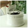 Ceramic Cat Water Fountain, Silent&Anti-Dry Protection&Water Circulation Automatic Water Dispenser for Cats Dogs (1.2L)
