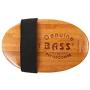 Bass Brushes | Style & Detangle Pet Brush Alloy Pin | Pure Bamboo Handle | Palm Style | Striped Finish | Model A6-Sb