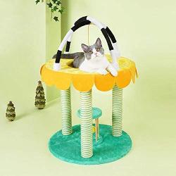 ZEZE Paradise Park CAT SCRATCHEING Tree(Tree Stand/Towers/Indoor Toys/Scratcher/Furniture/Activity Center) Gifts for Your Loving Pets/Halloween/Thanksgiving/Christmas