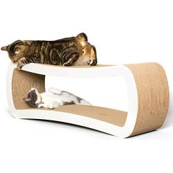 PetFusion Jumbo Cat Scratcher Lounge. 39 x 11 x 14 inches (lwh) [Superior Cardboard & Construction, Significantly outlasts Cheaper alternatives]