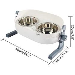 ALL FOR PAWS Raised Pet Bowls for Cats and Dogs Adjustable Elevated Feeder Bowls, Good for PetsDigestion and Joints