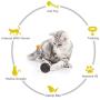 LZJDS Balance Car Design Tumbler Cat Toy Teaser Toys for Indoor Kitten Cats Ball Kitten Reat Puzzle Balanced Chasing Interactive Swing Chaser Turntable Pet Toy Pet Supplies,White,1