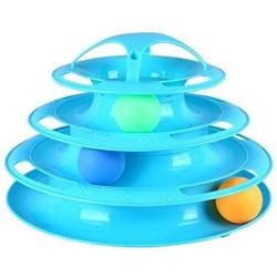 4-Layer Anti Slip Tower of Tracks Rolling Ball Toy for Cats