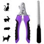 DAIRSHY Cat Nail Clippers and Trimmer - with Safety Guard to Avoid Over Cutting - Razor Sharp Blade, Free Nail File - Professional Pet Nail Grooming Tool for for Small Dogs, Rabbits, Cats, Birds