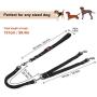 Pawaboo Dog Seatbelt, Upgraded Adjustable Nylon Pet Car Seat belt Harness Headrest Restraint, Bungee Double Dog Leash Reflective Vehicle Safety Leads Strap for Travel for Small Medium Large Dog, Black