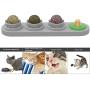 Camidy Catnip Ball Toy for Cat Licking,Natural Edible Catnip Snacks,Rotatable Licking Treats Stick-on Wall Toy for Cats Kitten