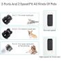 PetiFine Dog Nail Grinder with Two Speeds & Three Ports, Electric Rechargeable Pet Nail Trimmer for Small Medium Large Dogs & Cats