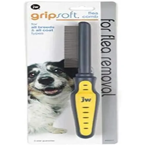JW Pet Company GripSoft Flea Comb for Dogs JW Pet Company GripSoft Flea Comb for Dogs