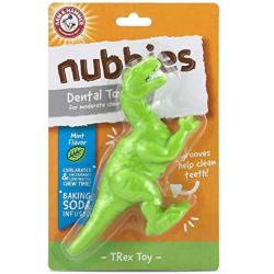 Arm & Hammer Ora-Play Denta-Saurus T-Rex Dental Chew Toy for Dogs | Best Dog Chew Toy For the Toughest Chewers | Reduces Plaque & Tartar Buildup Without Brushing, Mint Flavor (FF8431)