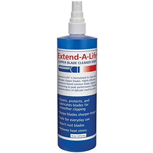 Top Performance Extend-A-Life Blade Rinses — Handy Spray Cleaners for Dog-Grooming Clippers, 16oz