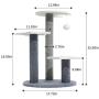 Poils bebe Cat Tree Tower for Indoor Cats, 25-inch Star and Moon Climbing Modern Furniture Scratching Post and Perch for Middle Sized Cats and Small Kitten