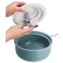 Royal Pet Club Drinking Fountain Vital Falls, Ceramic, 1.5 L/Ø 22 x 13 cm, Petrol/White, 2.29 kg