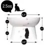 Leo Pet Food Bowls, Raised Cat Bowls Ceramic, Elevated Cat Bowls, Anti Vomiting, Stress Free, Ceramic Made, Pet Bowl for Food, Protect Pets Spine, Dishwasher Safe, Easy to Clean