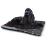 Outhouse Pet Training Mat Winter Forest in Snow with Little Cute Barn Lumberjack Shed Art Photo Super Soft Pet Cushion Dark Green and White
