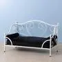 Yoonnie room Pet Bed, Dog Bed with White Metal Frame and Detached Thick Cushion for Small Dog Summer Using Yoonnie room Pet Bed, Dog Bed with White Metal Frame and Detached Thick Cushion for Small Dog Summer Using