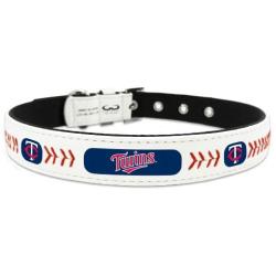 MLB Classic Leather Baseball Dog Collar