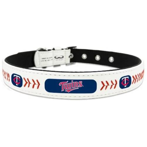 MLB Classic Leather Baseball Dog Collar
