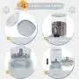 Happycat Pets Gravity Food and Water Dispenser Set,Small & Big Dogs and Cats Automatic Food and Water Feeder Set,Double Bowl Design for Small and Big Pets Happycat Pets Gravity Food and Water Dispenser Set,Small & Big Dogs and Cats Automatic Food and Water Feeder Set,Double Bowl Design for Small and Big Pets