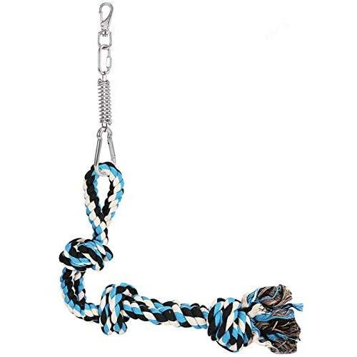 DIBBATU Spring Pole Dog Rope Toys Outdoor Hanging Bungee Toys Interactive Tether Tug of War for Pitbull & Medium to Large Dogs Muscle Builder Exercise & Solo Play Toy