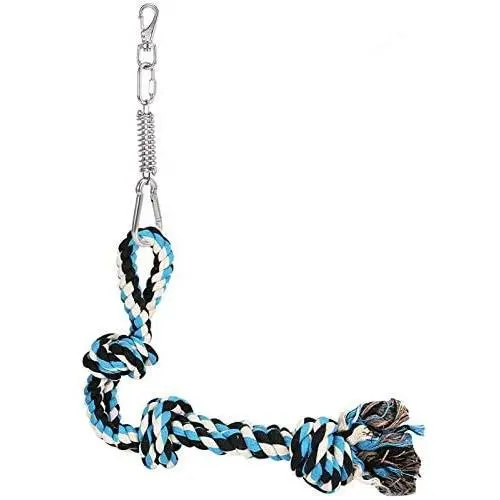 DIBBATU Spring Pole Dog Rope Toys Outdoor Hanging Bungee Toys Interactive Tether Tug of War for Pitbull & Medium to Large Dogs Muscle Builder Exercise & Solo Play Toy