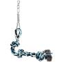 DIBBATU Spring Pole Dog Rope Toys Outdoor Hanging Bungee Toys Interactive Tether Tug of War for Pitbull & Medium to Large Dogs Muscle Builder Exercise & Solo Play Toy