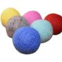 Comfy Pet Supplies Set of 6-100% Wool Felt Ball Toys for Cats and Kittens, Handmade Colorful Eco-Friendly Cat Wool Balls