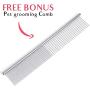 Pet Nail Grinder-Electric Dog Nail Grinder with 2 Speed and 3 Ports-Rechargeable Pet Nail Trimmer for Painless Grooming & Smoothing for Small Medium Large Dogs & Cats-Bonus Nail File & Grooming Comb