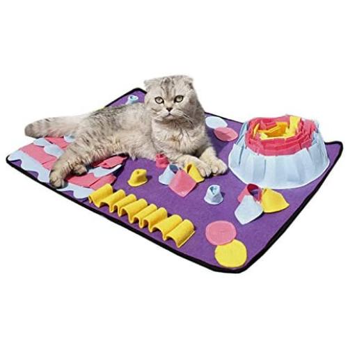 Alfie Pet - Carter Anti-Slip Snuffle Feeding Mat for Dogs - Color : Purple