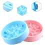 Rxan Dog Slow Feeder Bowl, Anti-Gulping Pet Slower Food Feeding Dishes Fun Slow Feeding Eating Anti Slip Dog Bowls for Large Medium Small Dogs