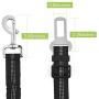 SlowTon Dog Seat Belt, 2 Pack Adjustable Pet Car Seatbelt Elastic Bungee Buffer Heavy Duty Reflective Nylon Safety Belt Connect to Dog Harness in Vehicle Travel Daily Use