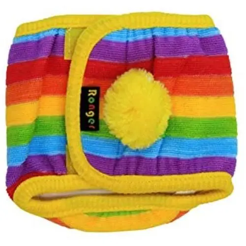 POPETPOP Dog Pants Clothes Physiological Underwear Wrap Belly Band Nappy Pants Cotton Tighten Sanitary Briefs Pants for Male Dog Rainbow Size S POPETPOP Dog Pants Clothes Physiological Underwear Wrap Belly Band Nappy Pants Cotton Tighten Sanitary Briefs Pants for Male Dog Rainbow Size S