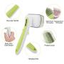 YLONG Pet Grooming Brushes Set Self-Cleaning Slicker Brush and Massage Brush for Dogs and Cats Easy to Clean Pet Deshedding Grooming Tools for Long haired to Short haired(2Pack,Pink and Green)